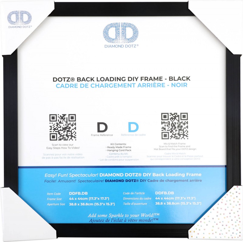 BACK LOADING FRAME D BLACK - 17.30 x 17.30 in