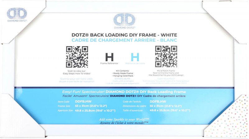 BACK LOADING FRAME H WHITE - 21.70 x 12.20 in BACK LOADING FRAME H WHITE - 21.70 x 12.20 in