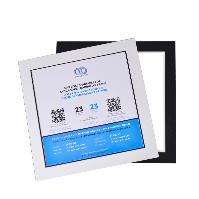 MAT BOARD 23 TWIN PACK BLACK & WHITE - 15.74 x 15.74 in MAT BOARD 23 TWIN PACK BLACK & WHITE - 15.74 x 15.74 in