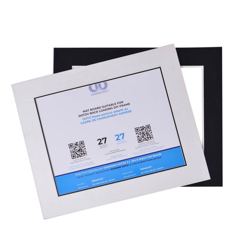 MAT BOARD 27 TWIN PACK BLACK & WHITE - 14.56 x 18.50 in MAT BOARD 27 TWIN PACK BLACK & WHITE - 14.56 x 18.50 in