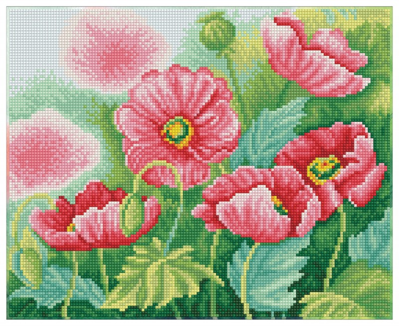 Watercolour Poppies - Pre-Framed Kit