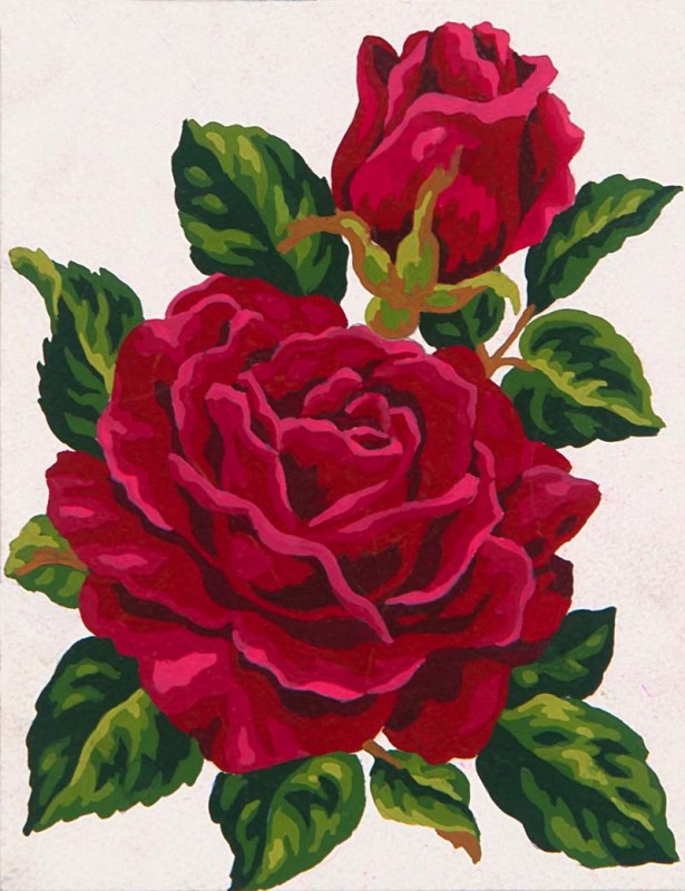 3285 - Red Rose and Rose Bud